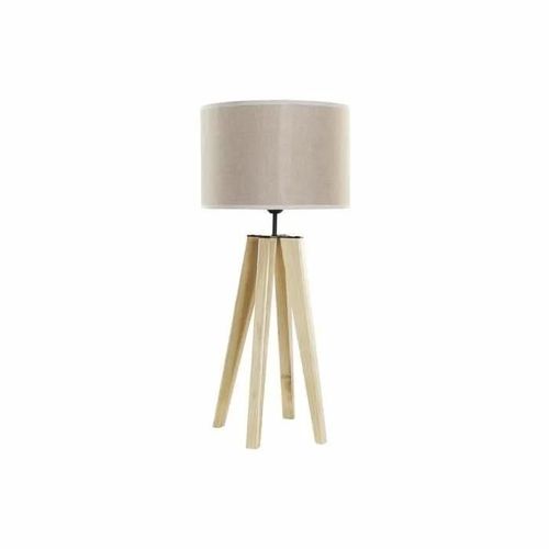 Lampe De Bureau Marron Beige Polyester Bois 220 V 50 W