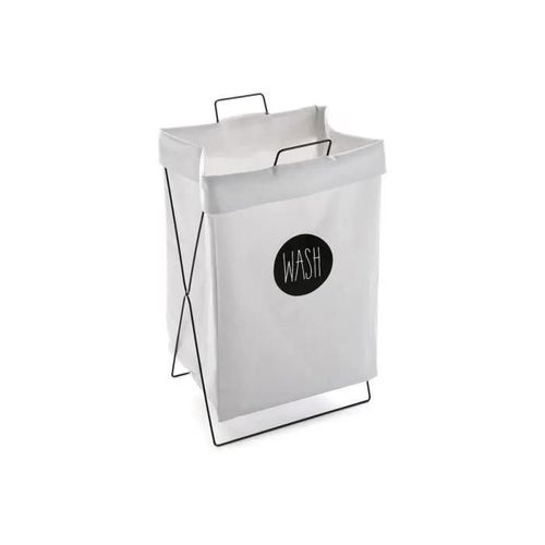 panier a linge blanc impression wash erable declikdeco