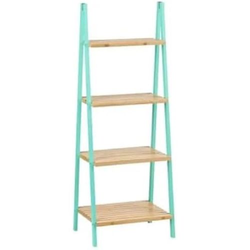 Étagère De Salle De Bain - Berilo - Modèle Naturel - Bois Massif - 40 X 30 X 109,3 Cm - Multicolore