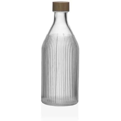 Bouteille - Versa - Versa Bouteille 1 L - Verre Et Aluminium - Multicolore - 11,3 X 11,3 X 26,6 Cm