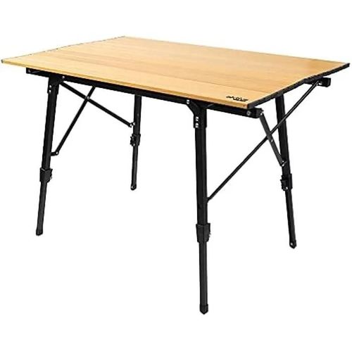 Table Réglable - Aktive - 63024 - Aluminium - Marron - Hauteur Ajustable 40/46 Cm