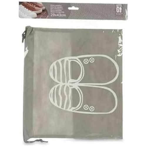 Sac À Chaussures - Bigbuy Home - Gris - 29 X 43 Cm - Tissu - 12 Unités