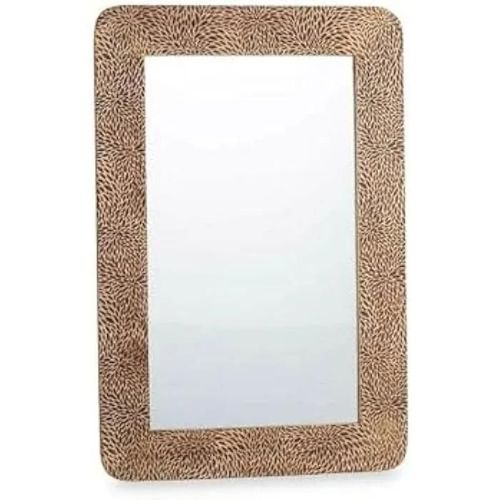 Miroir mural - GIFT DECOR - Marron - Bois de manguier - 90 x 60 cm - Style contemporain
