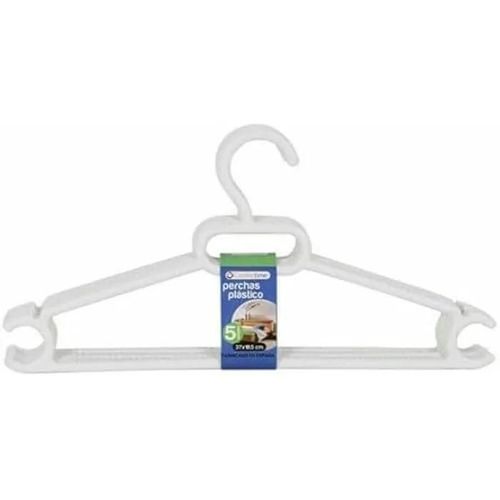 Cintres en Plastique - DEM - Lot de 12 - Blanc - 37 x 18,5 x 3 cm - Mixte