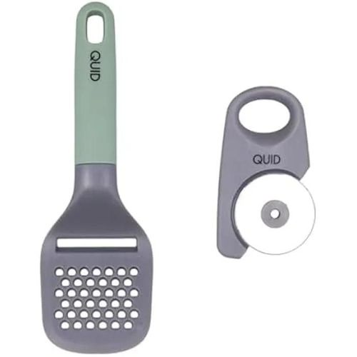 Set De Filetage À Fromage Et Coupe-Pizza - Quid - Vert - 13 X 8 X 8 Cm - Ergonomique - Sans Bpa