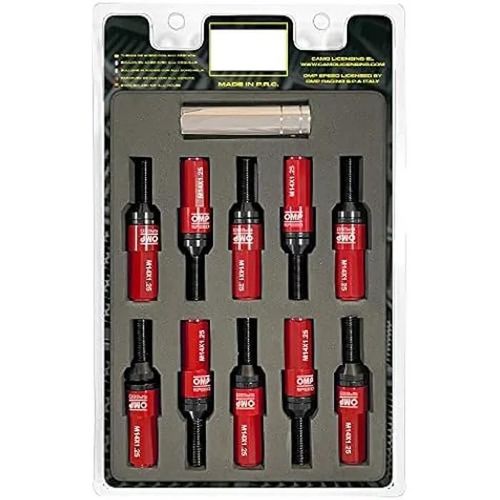 Jeu De Vis Performance - Omp - M14x1.25 - Protection En Aluminium - Hex : 17-19 - Longueur : 28 Mm