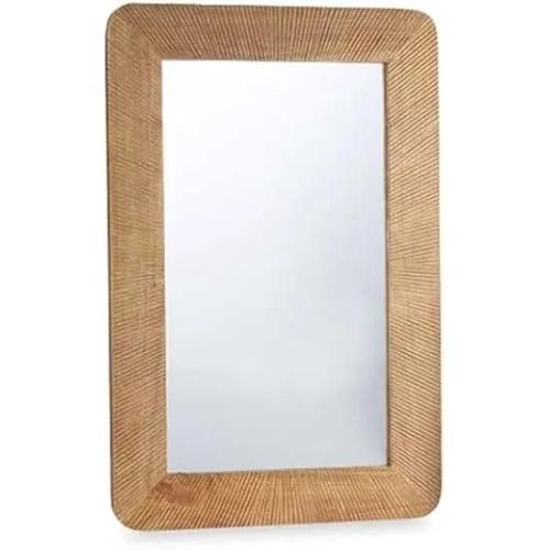 Miroir mural - GIFT DECOR - Rayures - Bois de manguier - 90 x 60 cm - Style contemporain