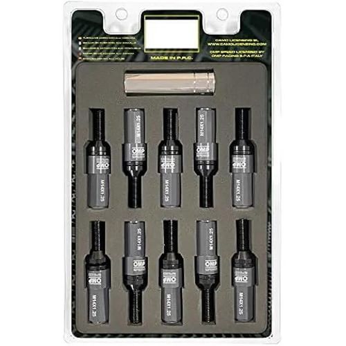 Jeu De Vis Performance - Omp - M14x1.25 - Protection En Aluminium - Hex : 17-19 - Longueur : 28 Mm