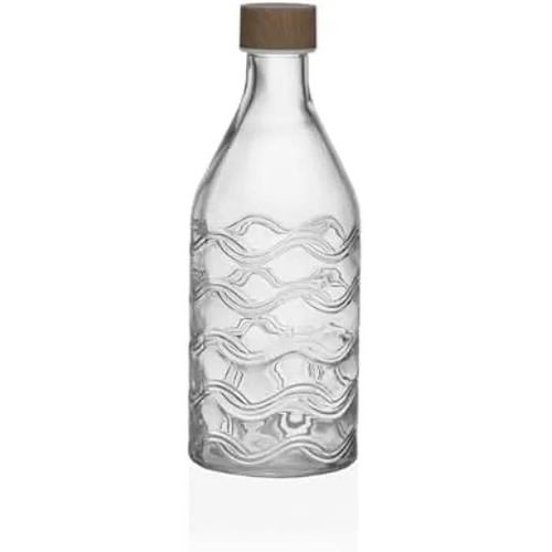 Bouteille - Versa - Versa Bouteille 1 L - Verre Et Aluminium - Multicolore - 11,3 X 11,3 X 26,6 Cm