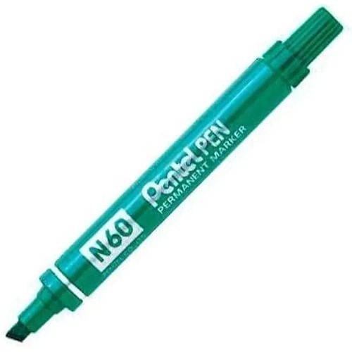 Marqueur Industriel - Pentel - Pointe Biseautée - Corps En Aluminium - Couleur Verte - 1000 Mètres D'écriture
