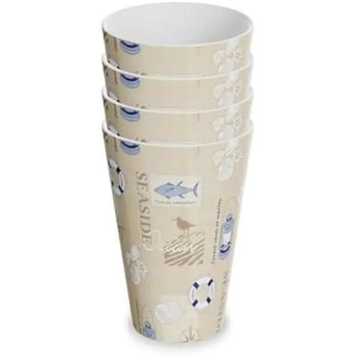 Verres - Versa - Seaside - Lot De 4 - Polyéthylène Rpet - Multicolore