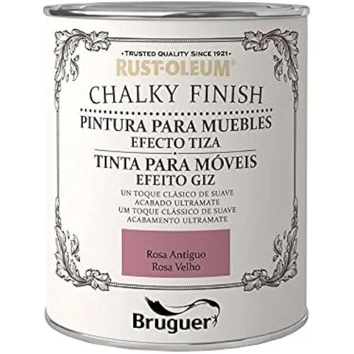 Peinture - RUST-OLEUM - Bruguer 5397541 - Rose Craies - 750 ml - Acrylique pour Meubles