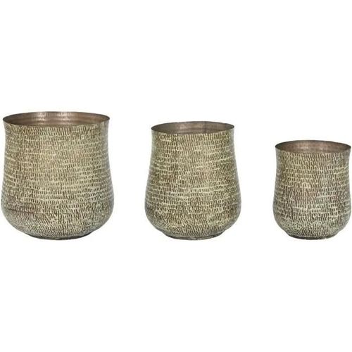Lot De Pots De Fleurs Home Esprit Vert Aluminium 44 X 44 X 46 Cm