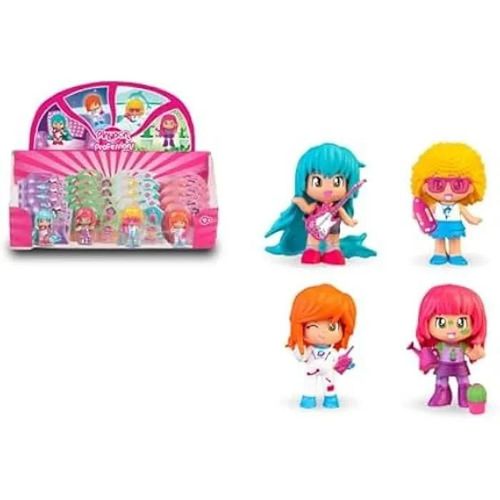 Figurine Pinypon Professions - Famosa - Modèles Assortis - Double Expression Faciale - Accessoires Inclus
