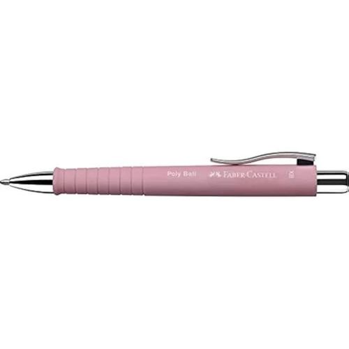 Stylo-Bille - Faber-Castell - Poly Ball Xb - Couleur Rosé - Mine Bleue - 5 Pièces