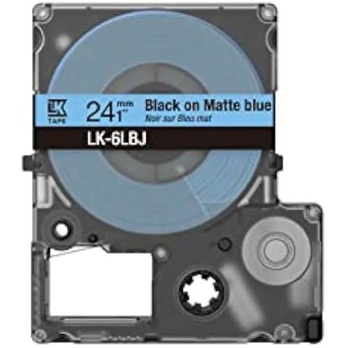 Ruban D'étiquettes - Epson - Lk-6lbj - Bleu Mat/Noir - 24 Mm - Compatible Avec Lw-C610 Et Lw-C410