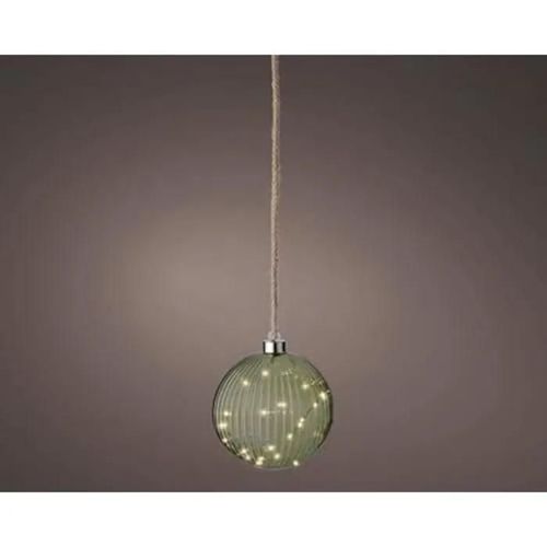 Boule Micro Led - Lumineo - 10 Cm - Vert Et Blanc Chaud - Intérieur - Classique Intemporel