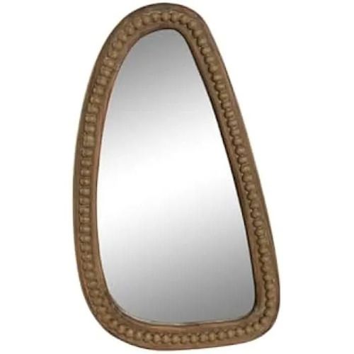 Miroir mural - HOME ESPRIT - Marron - Bois colonial - 60 cm - Style contemporain