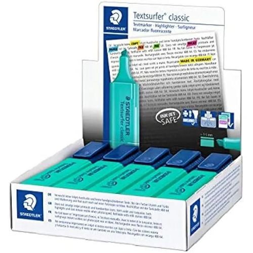 Surligneur - Staedtler - Textsurfer Classic 364 - Pointe Biseau 1 À 5 Mm - Couleur Turquoise - Inkjet Safe