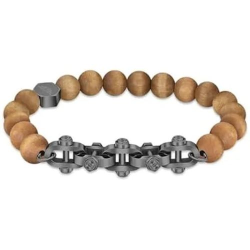 Bracelet - Police - Peagb2211236 - Acier Inoxydable - 19 Cm - Marron