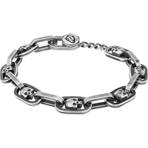 Bracelet - Police - Pejgb2008901 - Acier Inoxydable - Noir - Têtes De Mort