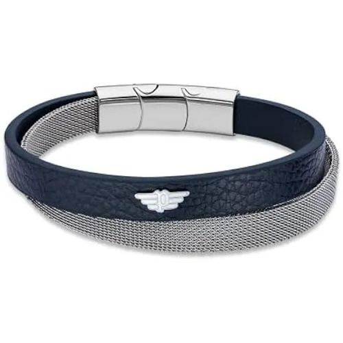Bracelet - Police - Peagb2119611 - Bleu/Argent - Métal - Pour Homme