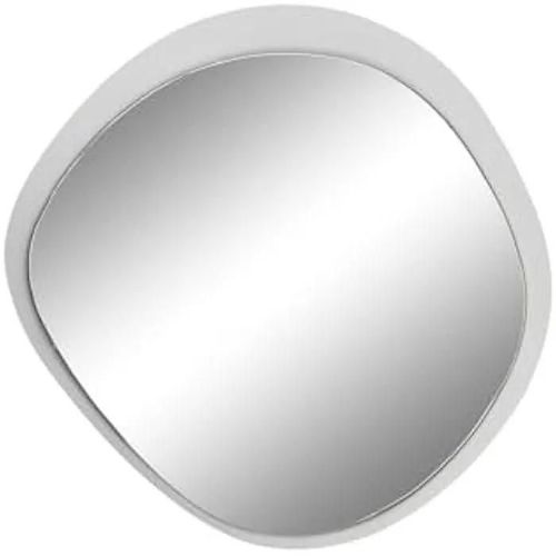 Miroir mural - HOME ESPRIT - Urbain - Métal blanc - 67 x 64,5 x 9,5 cm - Design contemporain