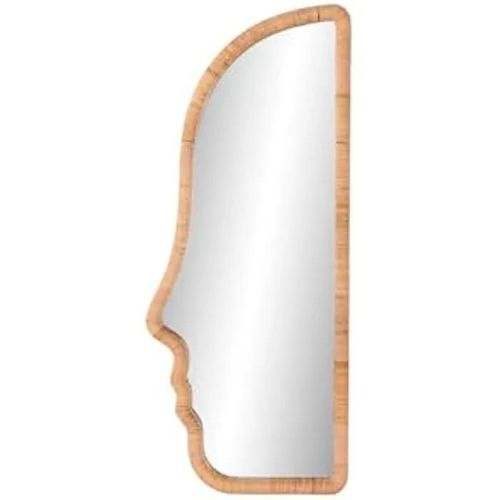 Miroir mural - HOME ESPRIT - Moderne Scandi - Rotin et Verre - 50 x 4 x 120 cm - Multicolore