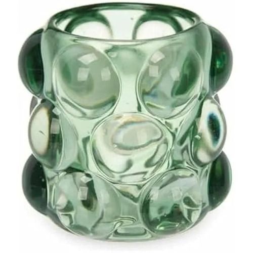 Bougeoir - GIFT DECOR - Microsphères - Vert - Verre - 21,5 x 30,5 x 23,5 cm