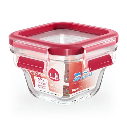 Boite Clip&close Verre Carré 0,18l