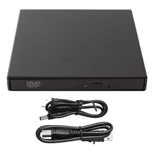 Lecteur CD RW externe USB 2.0, faible bruit, haute vitesse, Plug and Play, graveur DVD Compact pour ordinateur portable et de bureau