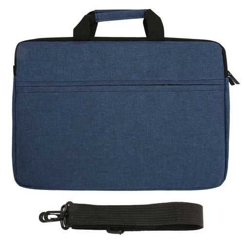 Housse pour ordinateur portable 15,6 pouces en polyester imperméable pour ordinateur portable, étui de protection pour voyage d'affaires, bleu foncé