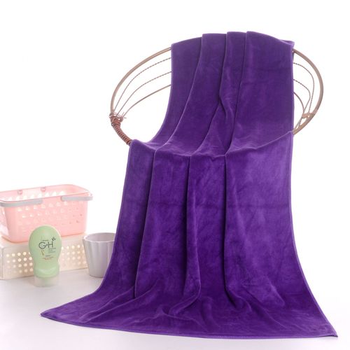 Serviette De Bain En Microcarence Épaissie,Grande Serviette Super Absorbante,Super Douce,Hosports,Voyage - Type Deep Purple-70x140 Cm