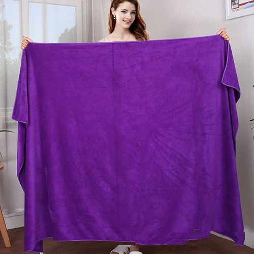 Serviette De Bain En Microcarence,Super Absorbante,Douce Et Écologique,Séchage Rapide,180x200 Cm - Type Deep Purple-100x200 Cm