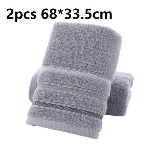 Serviettes Absorbantes En Microcarence Pour Adultes,Pure Main,Visage,Livres,Cheveux,Douche,Hohome,Hôtel,2 Pièces - Type 2pcs Grey