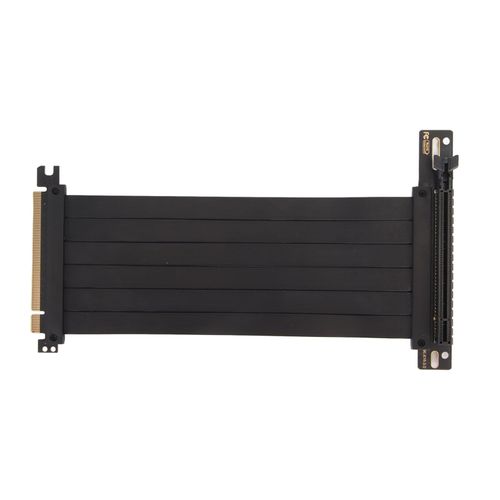 Câble Riser PCIE 3.0 X16 Câble d'extension de carte graphique flexible à haute vitesse à 90 degrés Port d'extension de carte graphique Noir 60 cm / 23,6 pouces