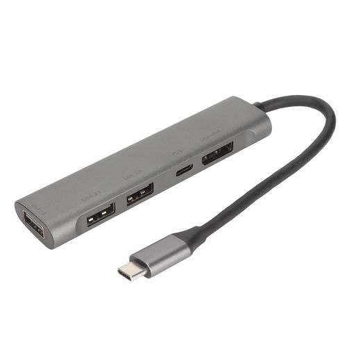 Hub USB C adaptateur USB C vers DisplayPort Type C vers DisplayPort USB2.0 PD Hub 5 en 1 Station d'accueil USB C Hub