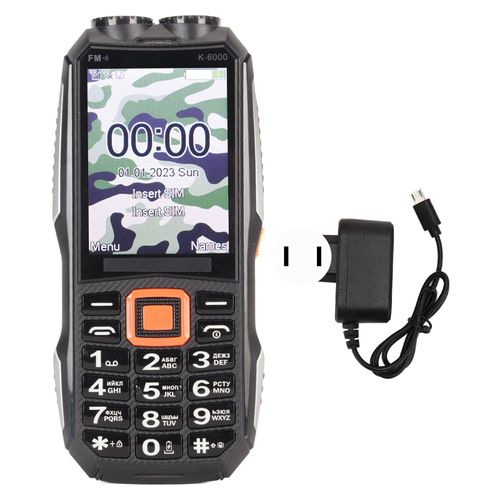 TéLéPhone Portable 2g DéBloqué, Double Sim, Grand éCran Hd De 2,8 Pouces, 6800mah, Gros Boutons, Pour Personnes âGéEs, 100 à 240v, Prise AméRicaine Noire