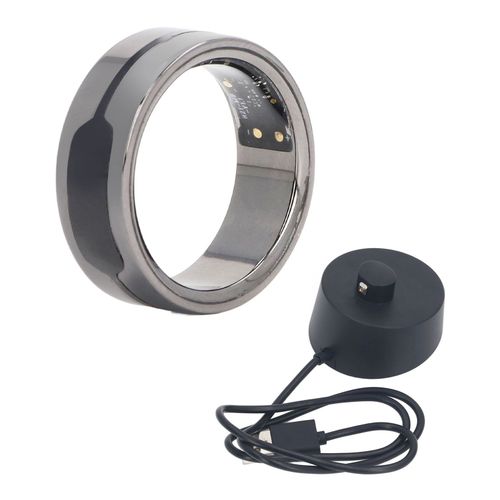 Anneau Intelligent Tracker D'activité Geste TéLéCommande Capteur De TempéRature Surveillance Du Sommeil éTanche Anneau De Santé Intelligent Pour Hommes Femmes Noir 21,5 Mm/0,85 Pouces