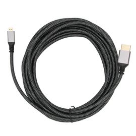 Câble d'interface multimédia 4K HD mâle à mâle, 18Gbps, haute vitesse 4K 60Hz HD, câble adaptateur d'interface multimédia Micro HD tricoté, 5 mètres