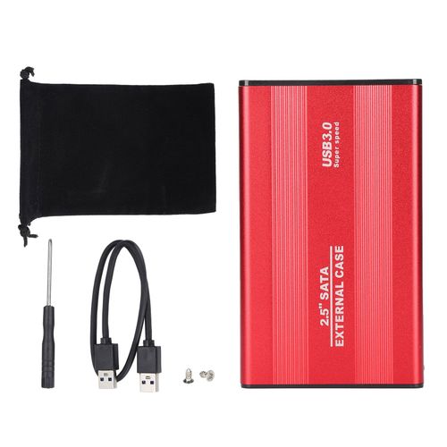Boîtier de disque dur Plug Play 3 To USB3.0 SSD boîtier de disque dur pour ordinateurs portables/OS X stockage de données externe rouge