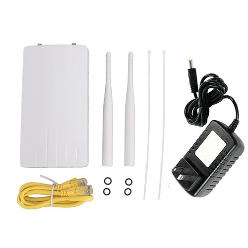 Routeur Wifi extérieur 4G LTE POE avec emplacement pour carte SIM Modem 4G LTE débloqué 300 Mbps avec 2 antennes 5 dBi pour prise européenne 110-240 V US