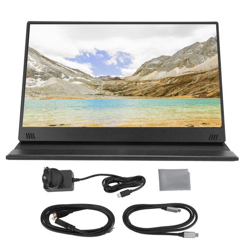 Moniteur Portable 14 pouces FHD 1080P, moniteur de jeu pour ordinateur Portable, mince et léger, deuxième moniteur externe pour ordinateur Portable, 100 à 240V, prise ue