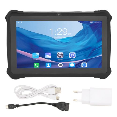 Tablette pour enfants 7 pouces pour Android12 IPS HD grand écran 2GB 32GB 2.4GWIFI double caméra double haut-parleurs tablette 100-240V