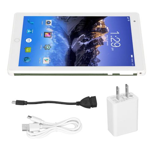 Tablette de 8 pouces, 4 go de RAM, 64 go de ROM, prise en charge maximale de la carte TF 128 go, 1920x1200 IPS, tablette d'appel pour Android 10.0, 100 à 240V, prise américaine verte