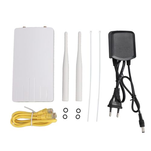 Routeur Wifi extérieur 4G LTE POE avec emplacement pour carte SIM Modem 4G LTE débloqué 300 Mbps avec 2 antennes 5 dBi pour prise européenne 110-240 V UE