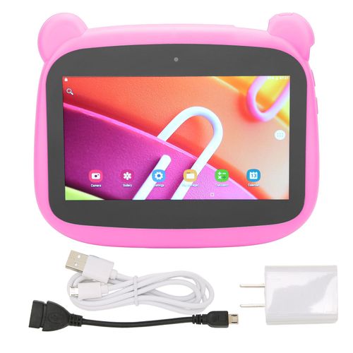 Tablette pour enfants 7 pouces en forme de petit ours 2 Go 32 Go 5000 mAh Octa Core CPU 7 pouces tablette 100-240 V