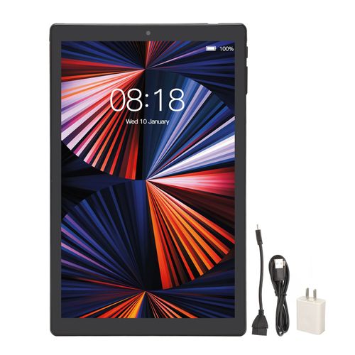 Tablette 10,1 pouces pour Android 11.0, WiFi 2.4G 5G, 4 go 64 go, 1080x1920 HD, 10 cœurs, avant 800w, arrière 1300w, appel, 100-240V, prise américaine noire