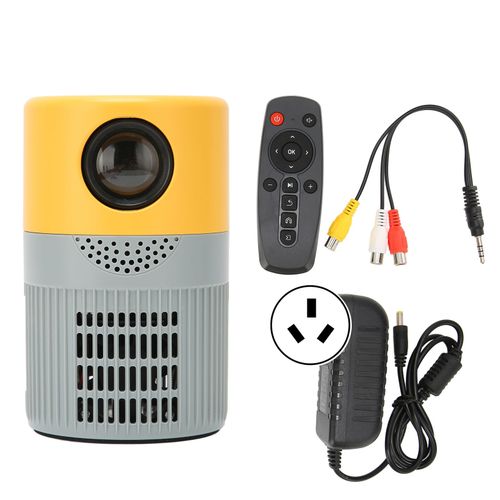 Mini projecteur HD 1080P, son cinématographique Portable, double ventilateur, projecteur de film de refroidissement pour DVD Jaune Gris, prix AU