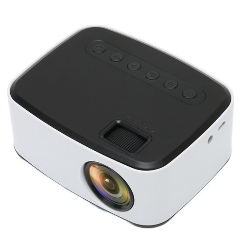 Mini projecteur noir blanc HD 1080P projecteur de cinéma maison extérieur portable pour smartphone tablette ordinateur portable TV prise StickUK 100-240V